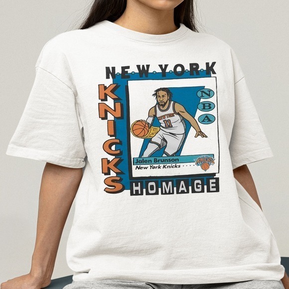 New York Knicks Trading Card Jalen Brunson Shirt - Picture 1 of 3